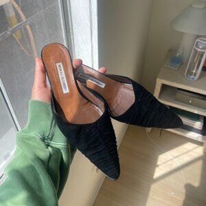 Manolo Blahnik Suede Mules